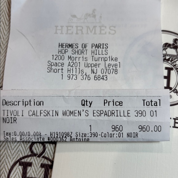 Hermes Black Espadrille Wedges Authentic - Picture 5 of 8
